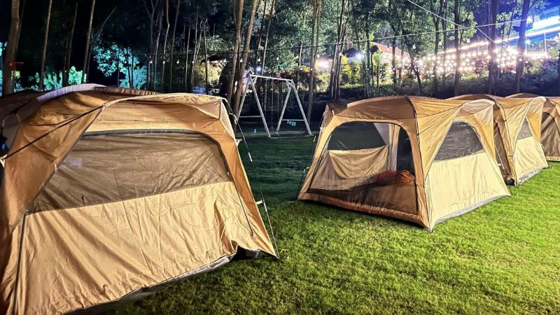Lều với không gian ngoài trời thoáng mát