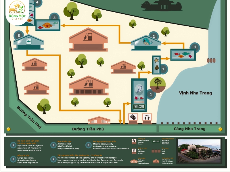 Sơ đồ Viện Hải dương học